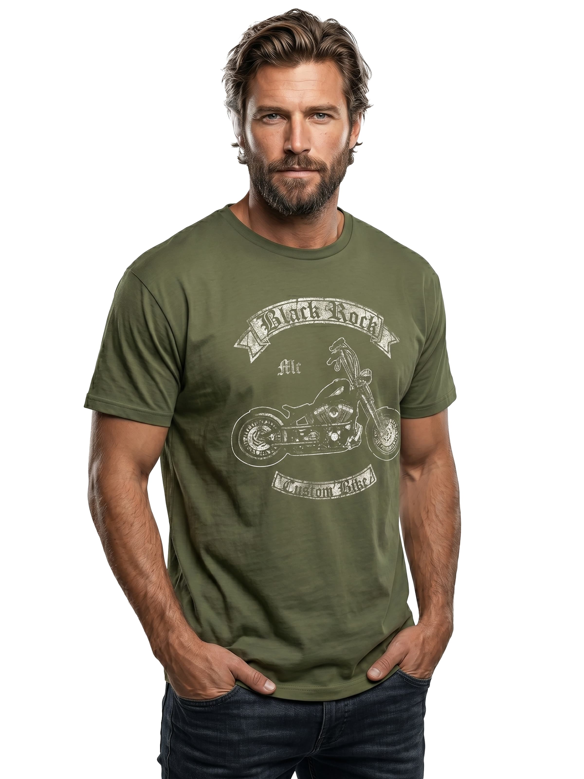 MAKAYA Shirt 'Black Rock'‌‌‌‌‌ in Grün