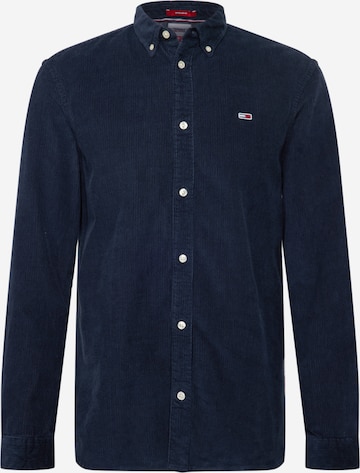 Tommy Jeans - Ajuste regular Camisa en azul: frente