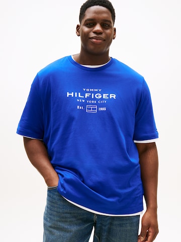 Tommy Hilfiger Big & Tall Tričko – modrá: přední strana
