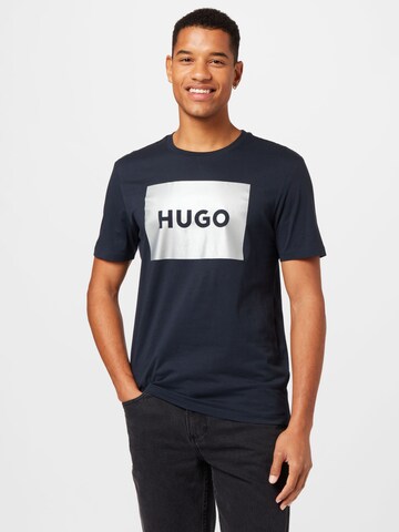 HUGO T-shirt 'Dulive' i blå: framsida