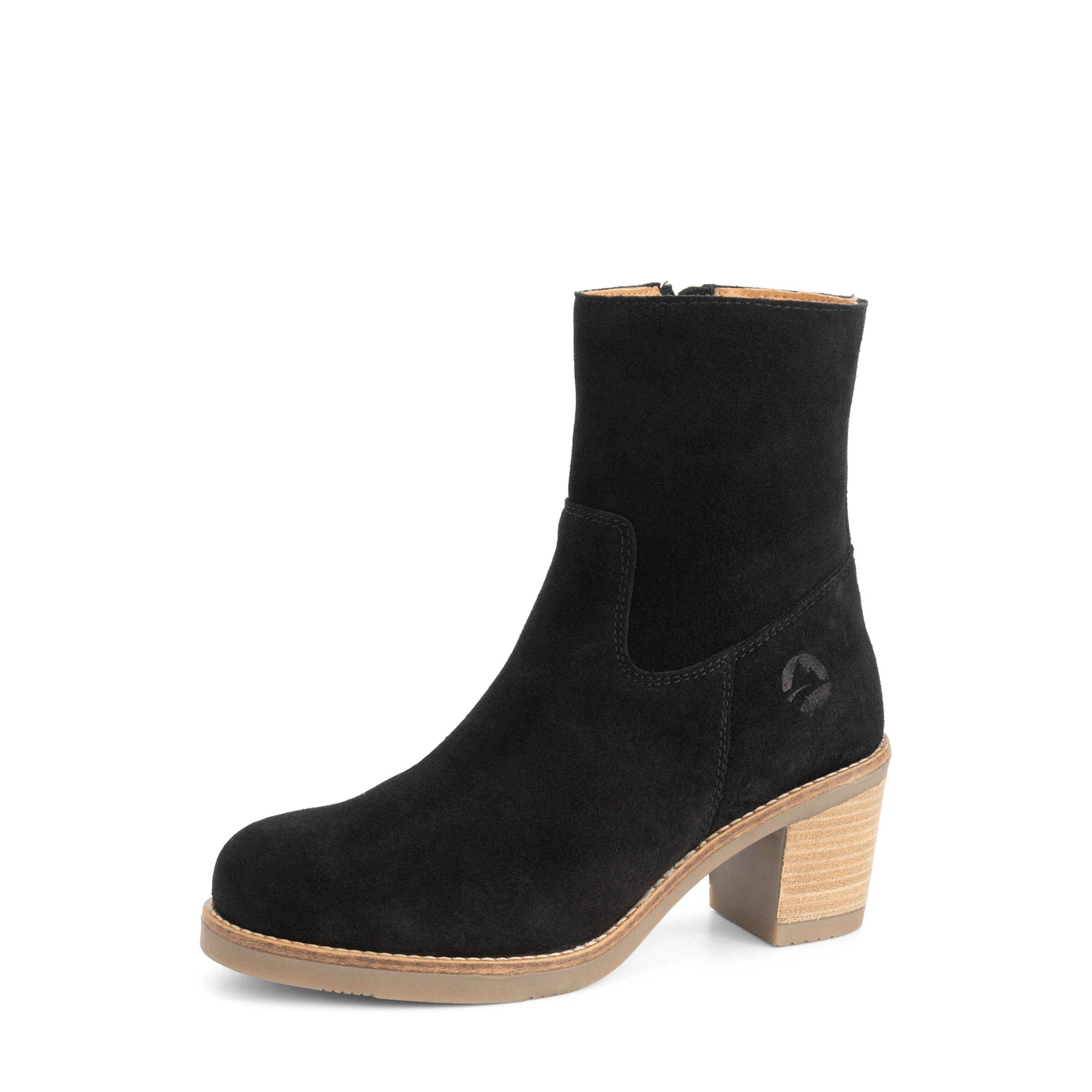 Travelin Enkellaarsjes 'Indre' in Zwart: voorkant