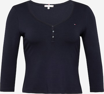 Tommy Hilfiger Curve Shirt 'Essential' in Blauw: voorkant