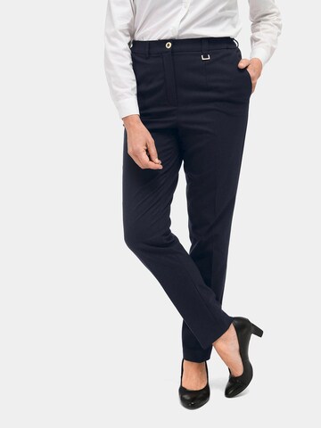 Goldner Slimfit Broek 'Anna' in Blauw: voorkant