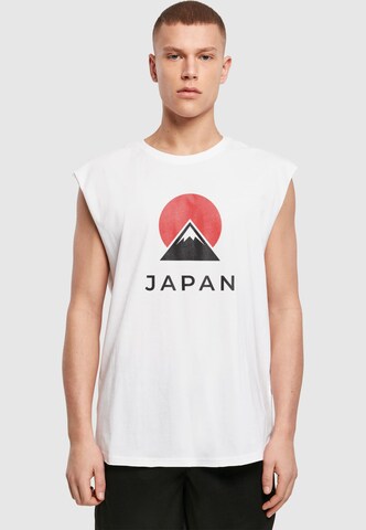 Merchcode Shirt 'Japan' in Weiß: Vorderseite