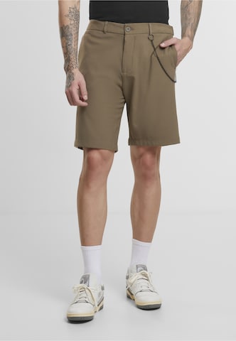 2Y Premium Regular Chino in Groen: voorkant