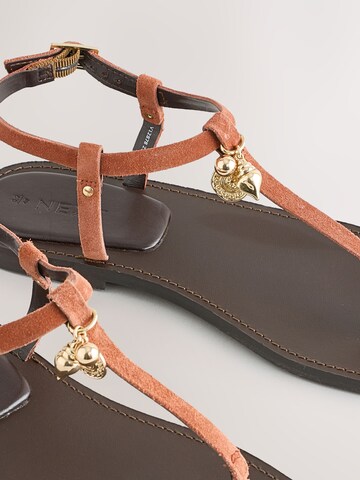 Next T-Bar Sandals in Orange