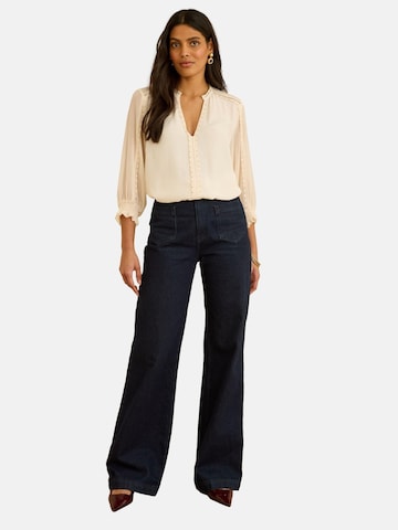 Camicia da donna di love & roses in beige: frontale