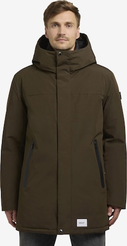 Cappotto invernale di khujo in verde: frontale