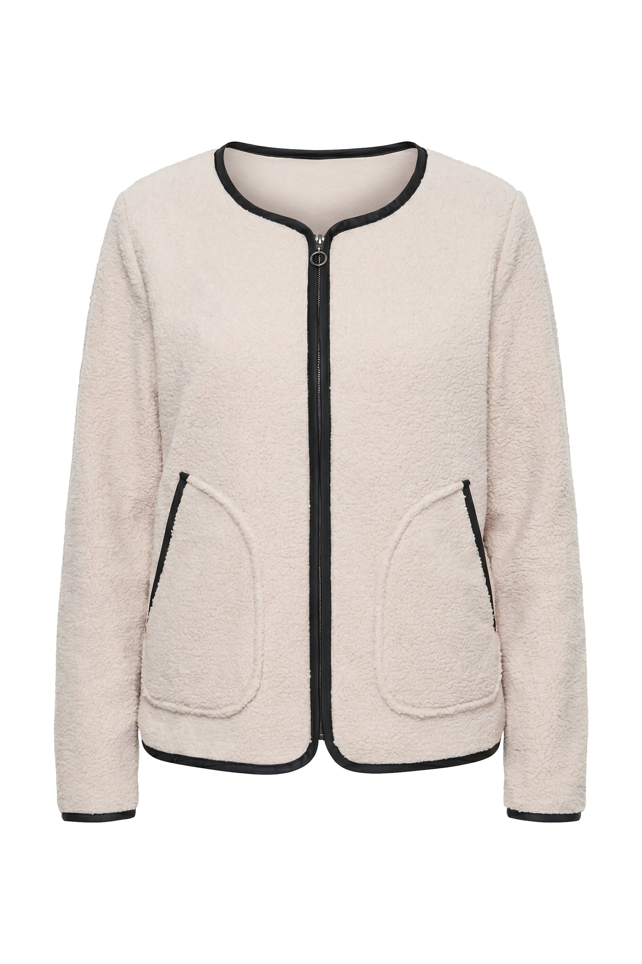 Ulla Popken Between-season jacket in M-L in Champagne / Black, Item view