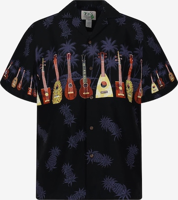 KY's Regular fit Button Up Shirt 'Ukulele' in Black: front