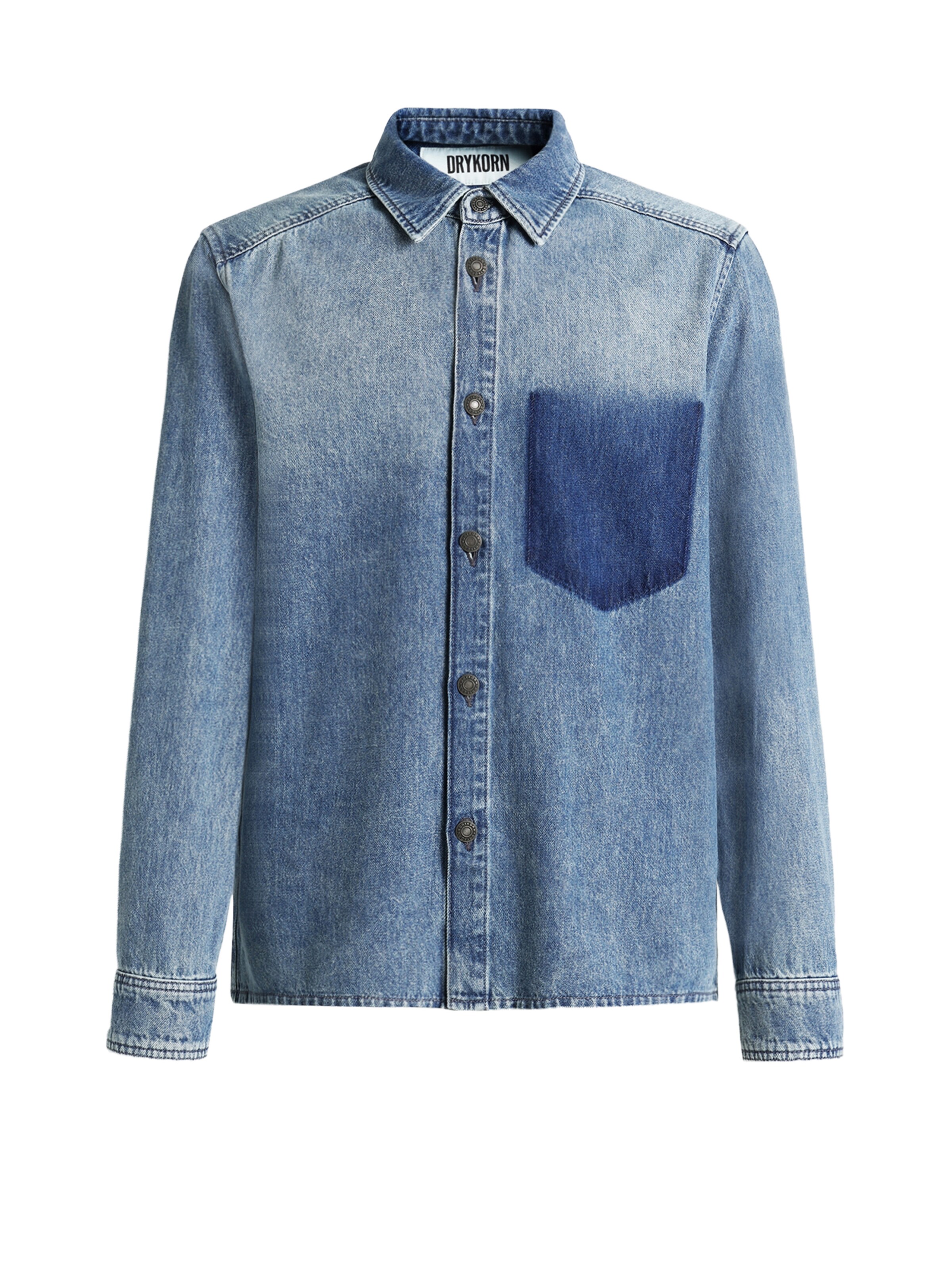 DRYKORN Button Up Shirt 'DIEGGO_1' in S in Blue denim, Item view