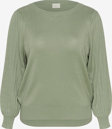 KAFFE CURVE Sweater 'KCloni' in Green: front