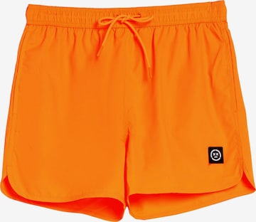 Bershka Plavecké šortky – oranžová: přední strana