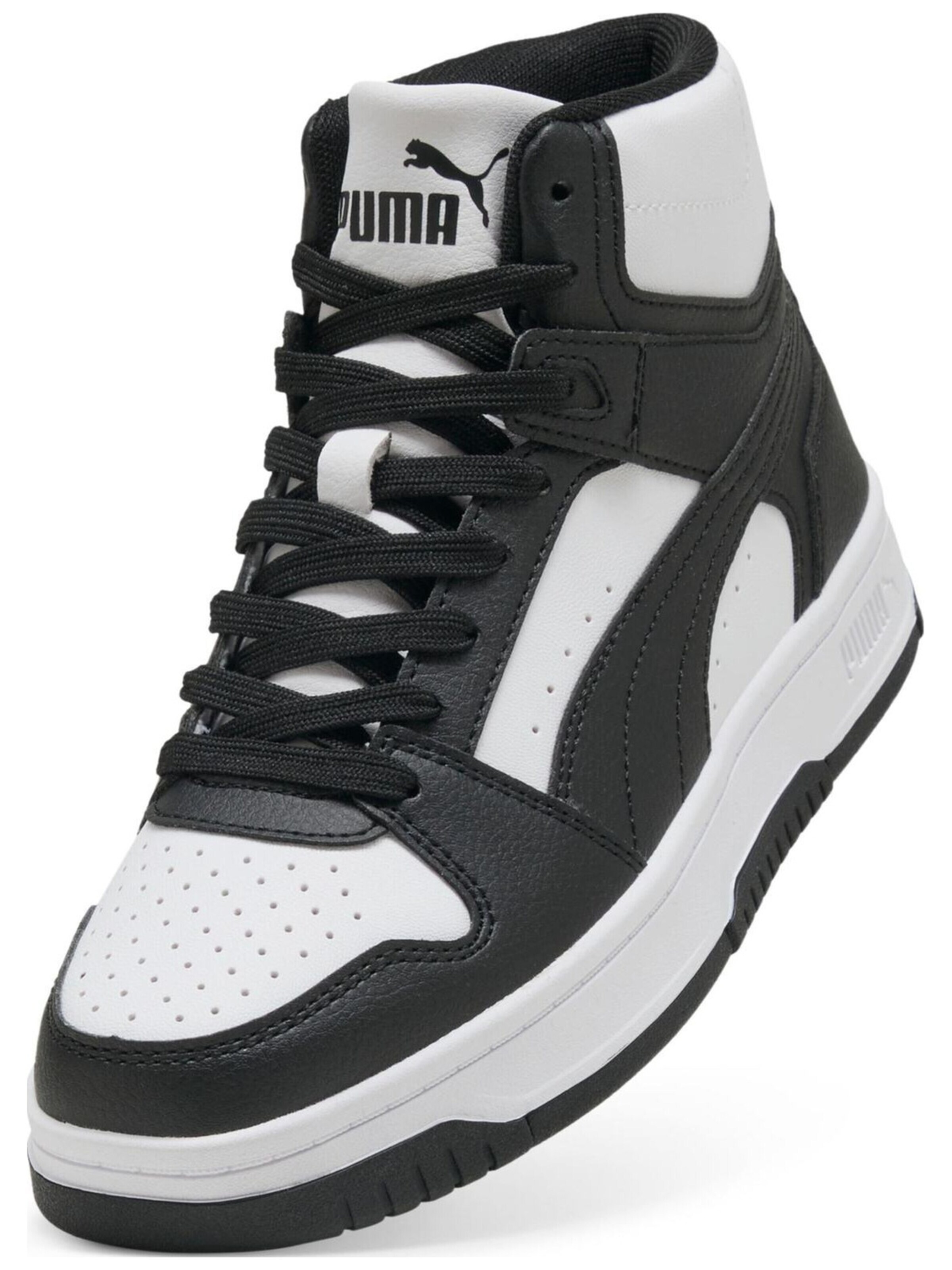 juoda PUMA Sportiniai batai 'Rebound Slam Mid Jr'