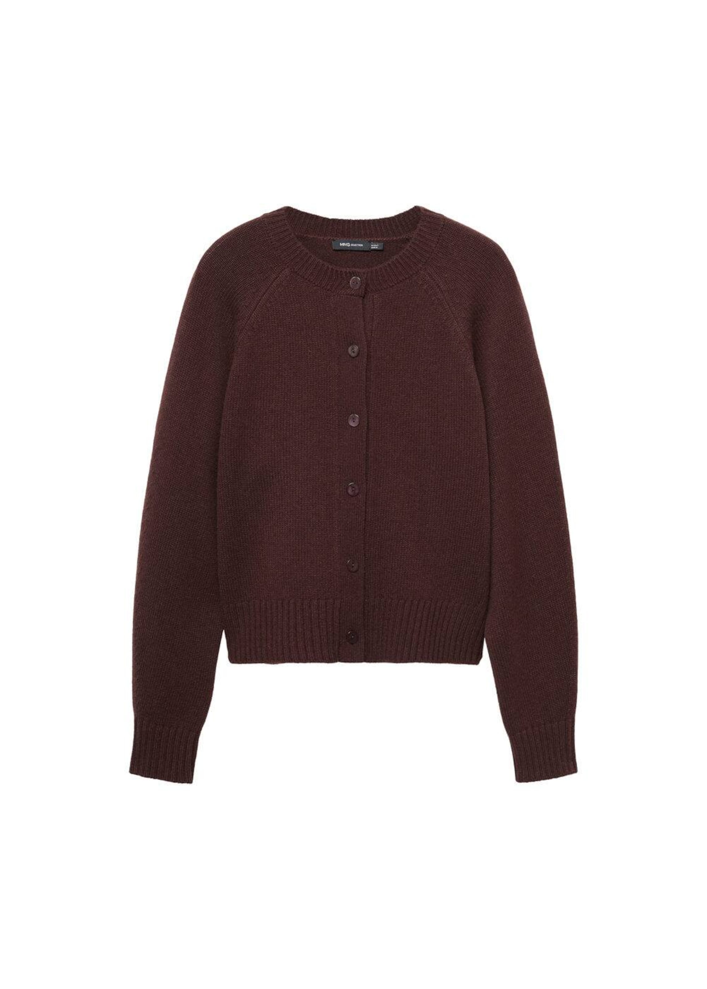 Geacă tricotată 'Scorpius' de la MANGO pe maro: față