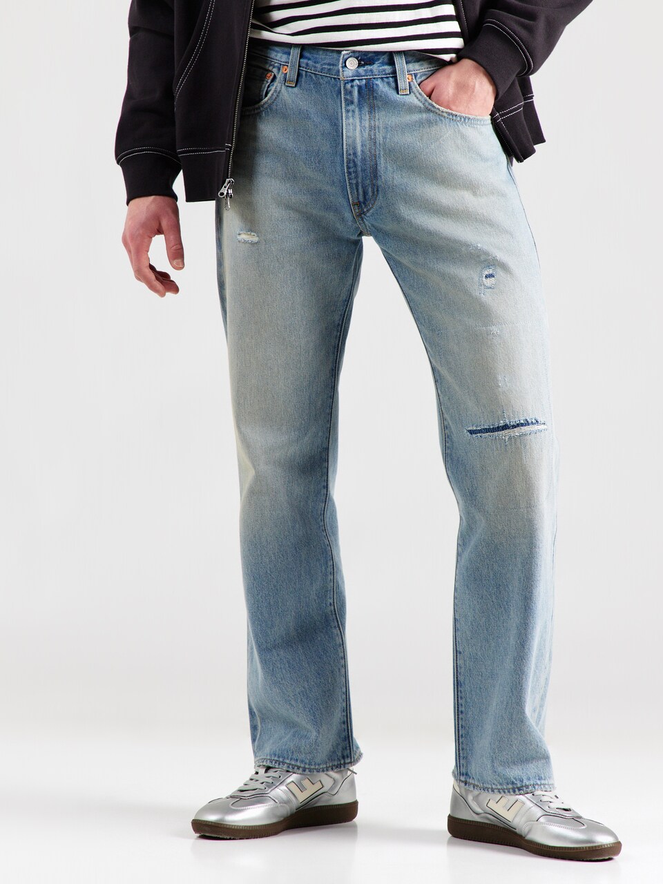 Largi Jeans '555™ Relaxed Straight Jeans' de la LEVI'S ® pe albastru: față
