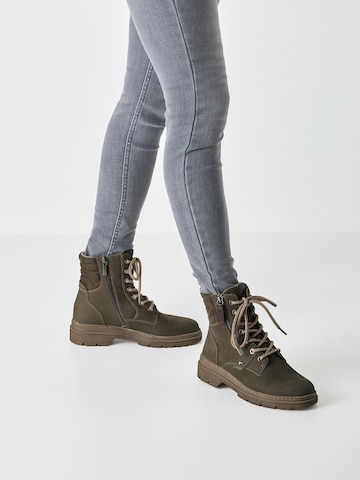 Bottines à lacets Tamaris en vert : devant