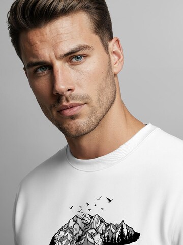 Neverless Sweatshirt 'Mountain Bear' in White