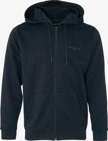 BIG STAR Zip-Up Hoodie 'Leonadar' in Blue: front