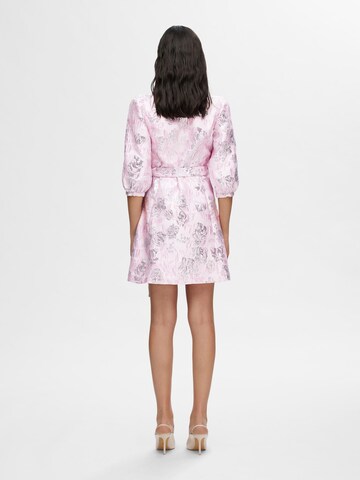 SELECTED FEMME Dress 'Jacquard' in Pink