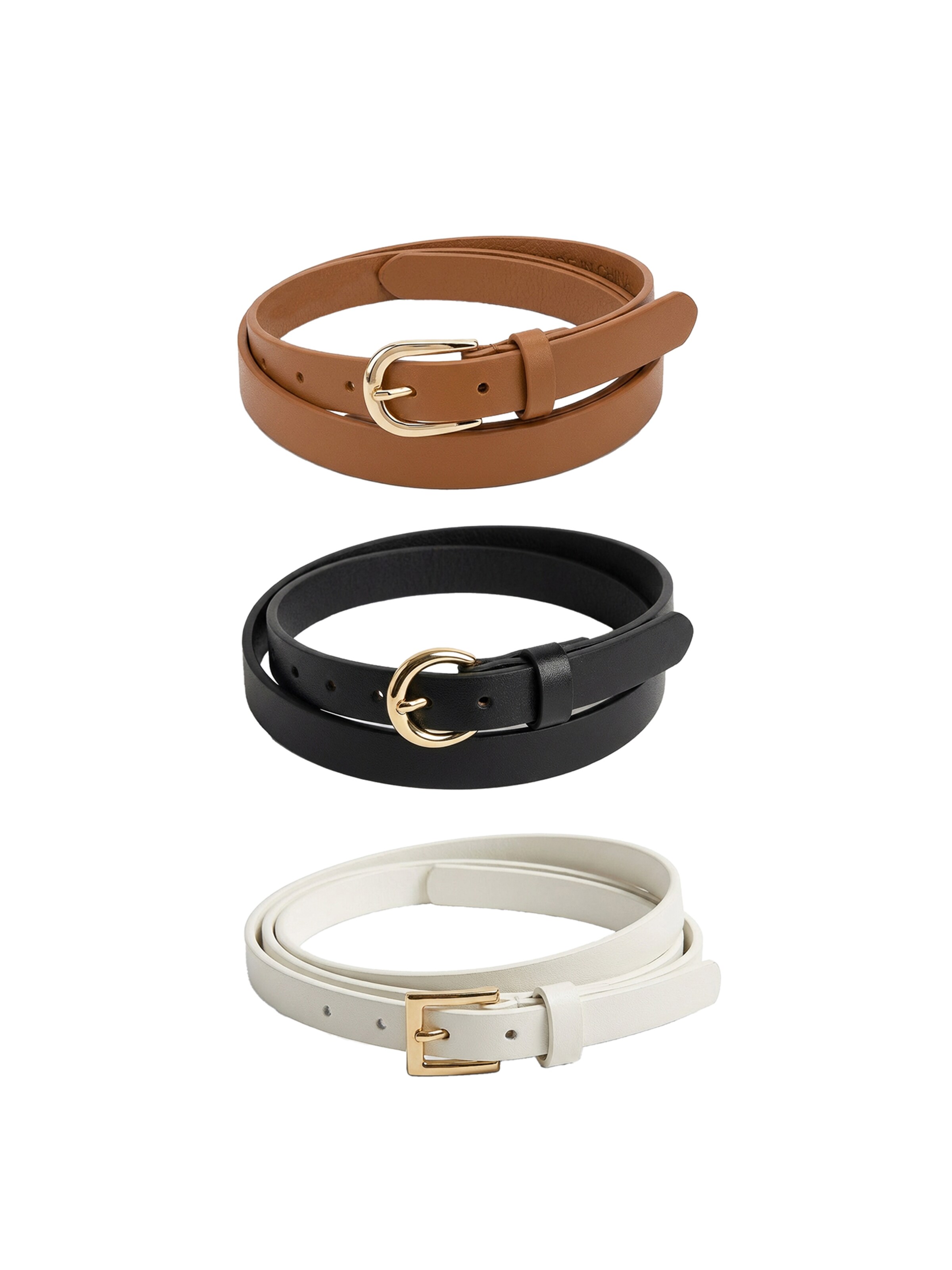 Guido Maria Kretschmer Women Ремень 'Bianca' в Карамельный / Черный / Грязно-белый, Обзор товара