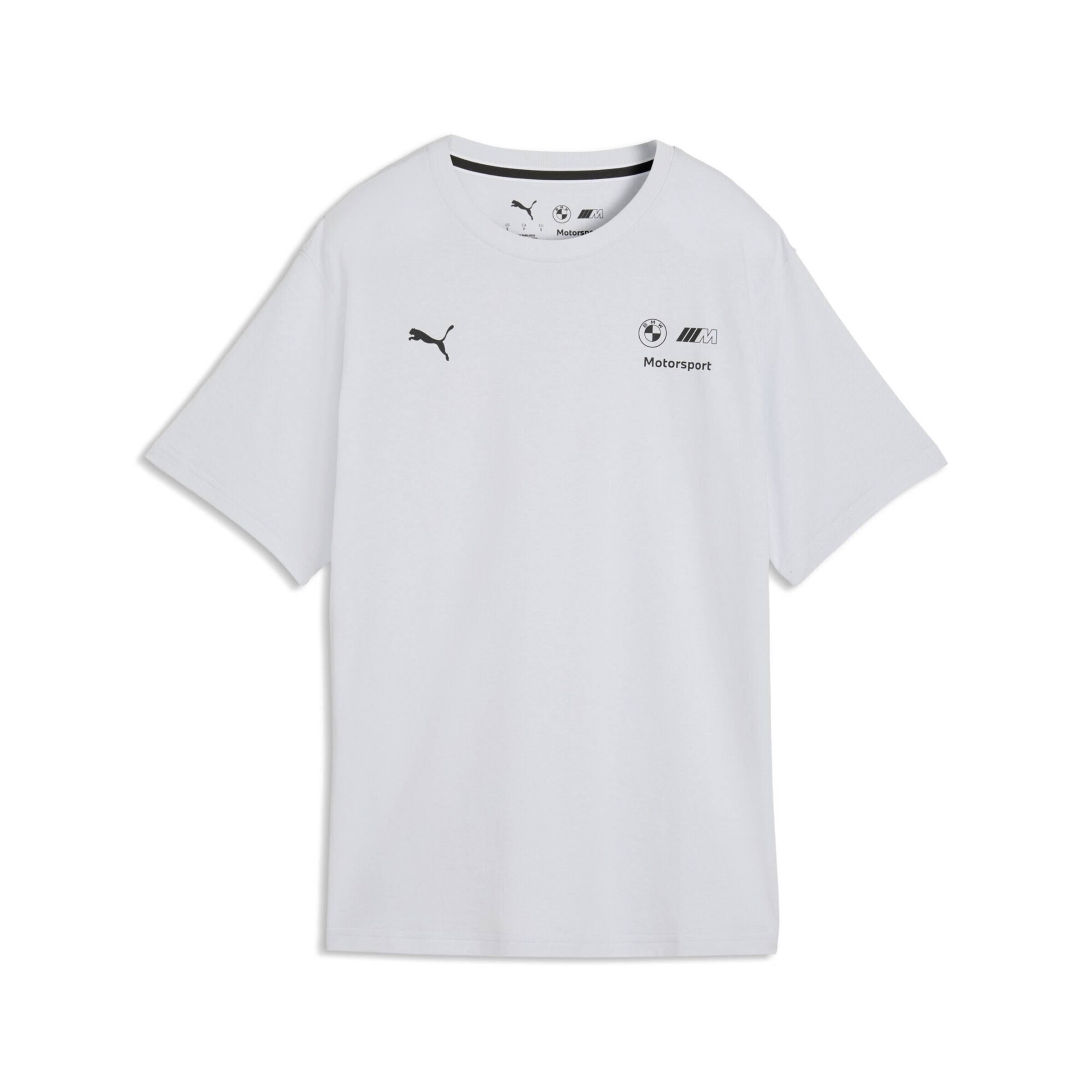 PUMA Shirt 'BMW M Motorsport x PUMA Essentials' in de kleur Zwart / Wit, Productweergave