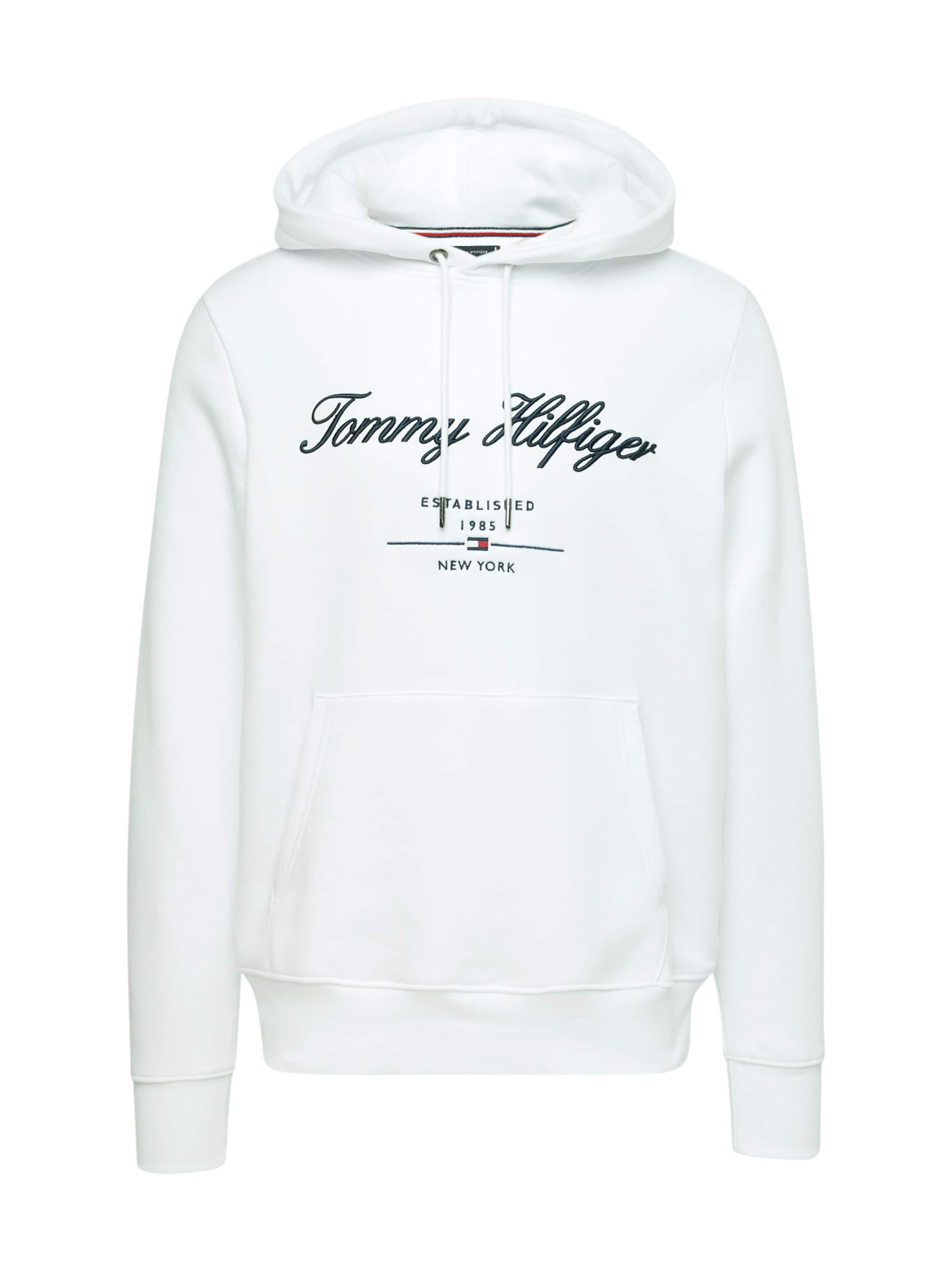 TOMMY HILFIGER Свитшот 'Logo Embroidery' в Белый: спереди