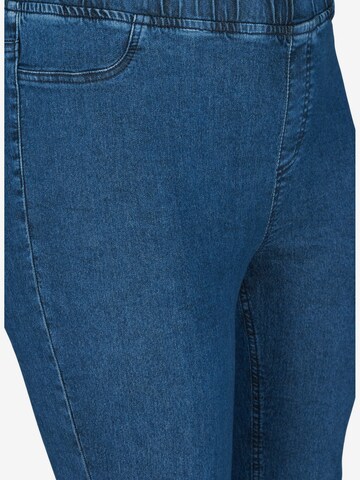 Zizzi Slimfit Jeans i blå