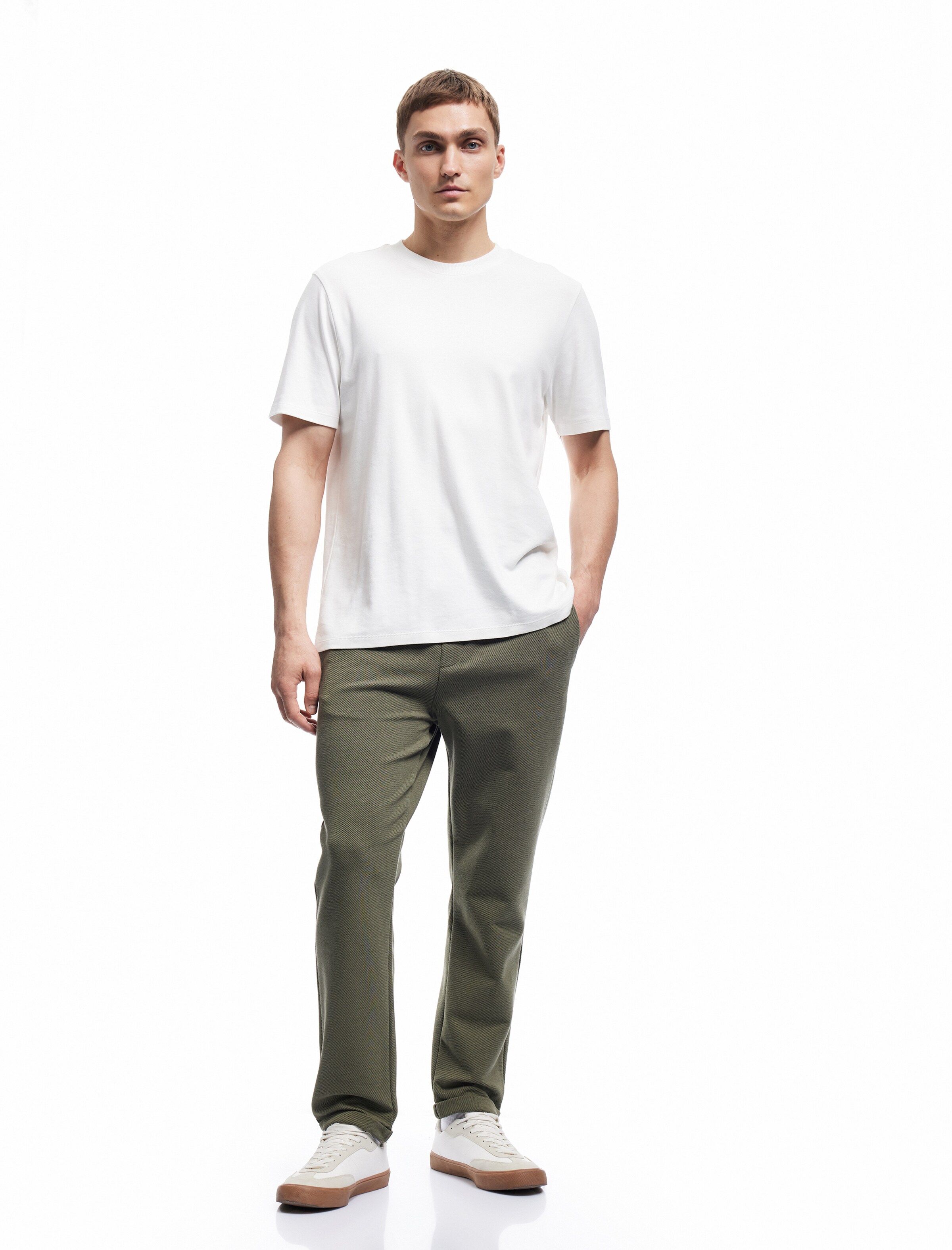 Koton Regular Trousers in Green: front