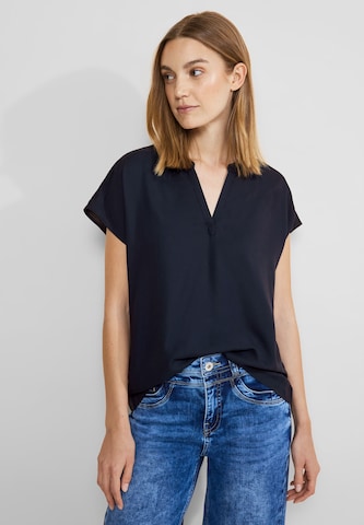 STREET ONE Blouse in Blauw: voorkant