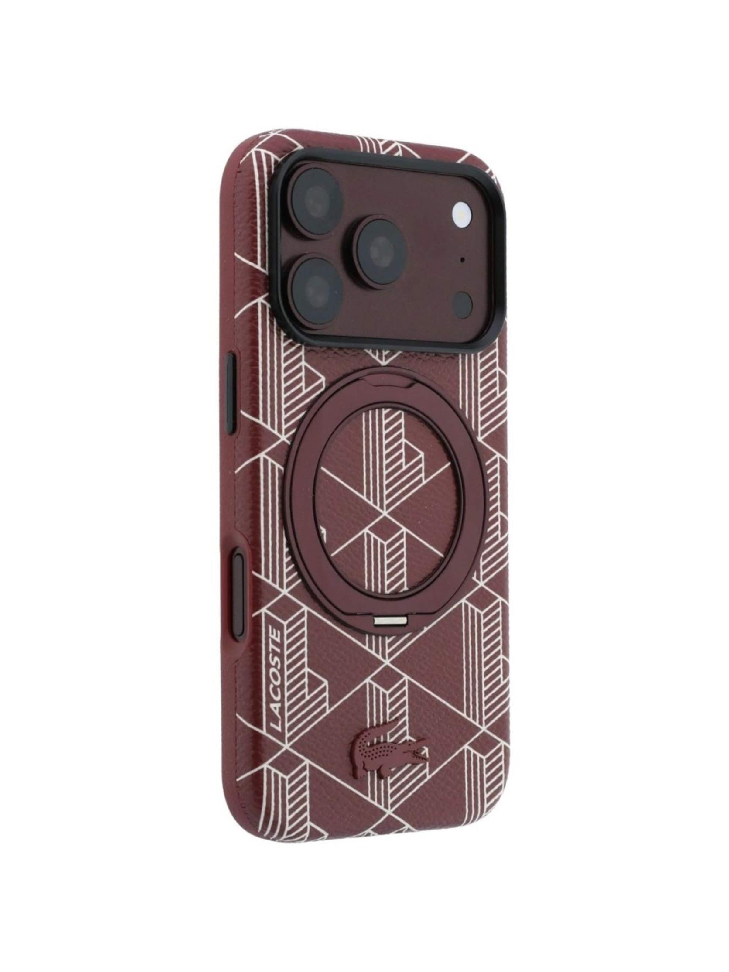 LACOSTE - Funda para smartphone 'Lacoste iPhone 18 Pro Max / 17 Pro Max Blend with Ring Stand MagSafe' en rojo