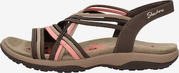 SKECHERS Sandaal 'Reggae Slim - Simply Stretch' in Bruin: voorkant