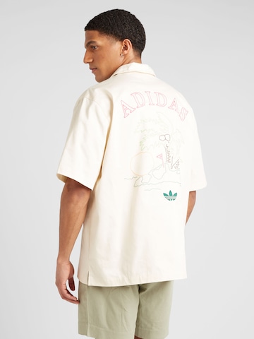 ADIDAS ORIGINALS Comfort fit Button Up Shirt 'OLL' in White