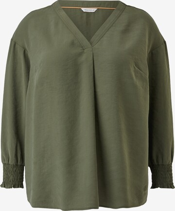 TRIANGLE Blouse in Groen: voorkant