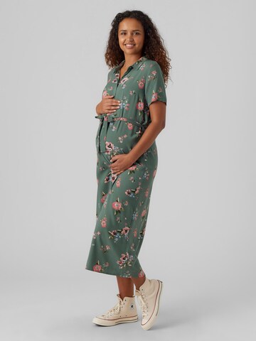 Vero Moda Maternity Платье-рубашка 'Measy' в Зеленый: спереди