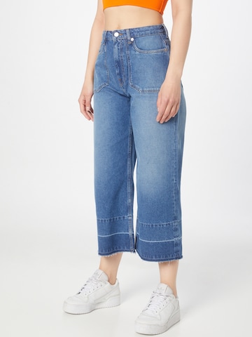 MUD Jeans Wide leg Jeans 'Sara Works' in Blauw: voorkant