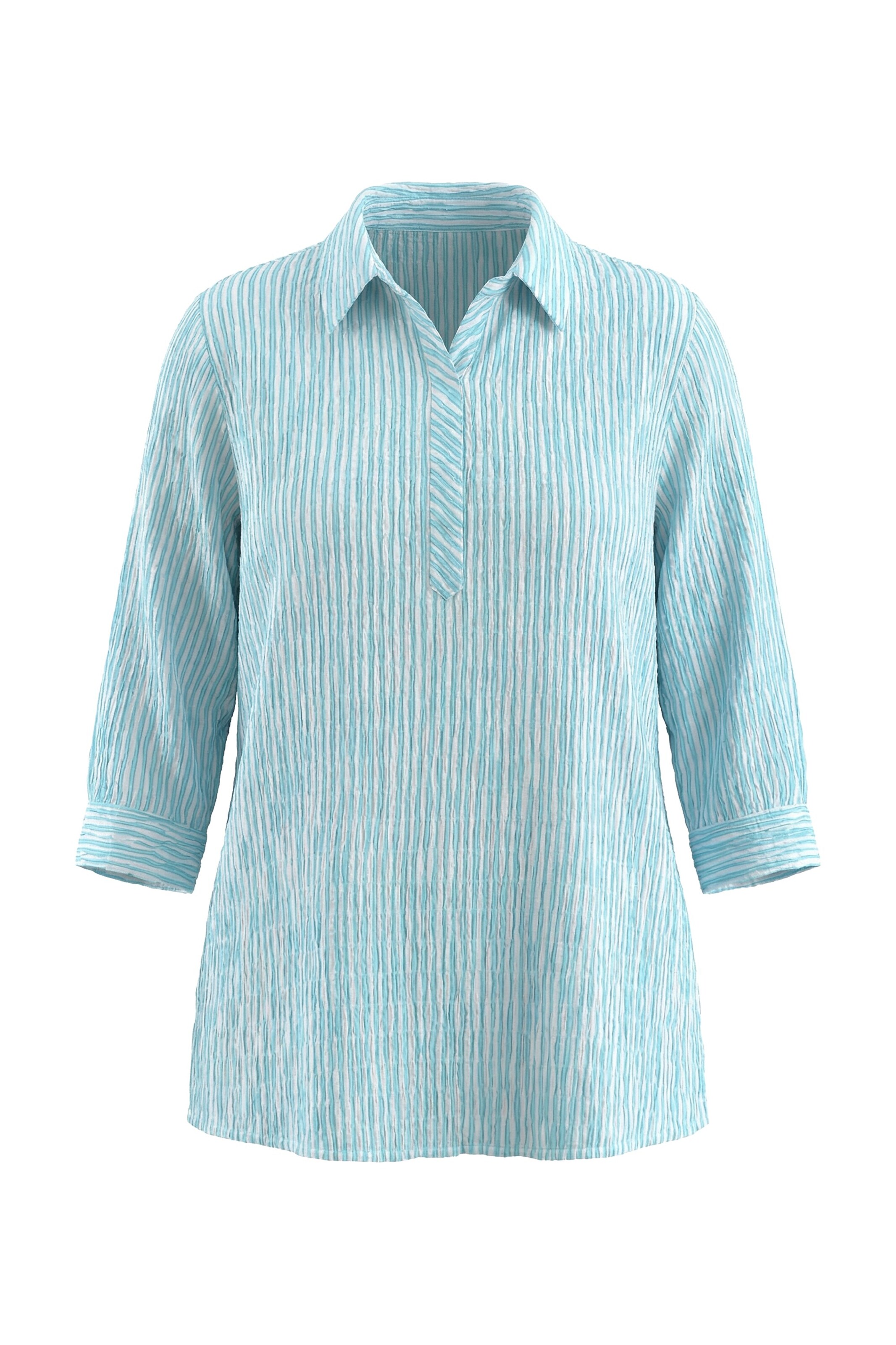 Ulla Popken Blouse in Blauw: voorkant