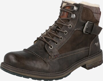 MUSTANG Lace-Up Boots in Brown: front