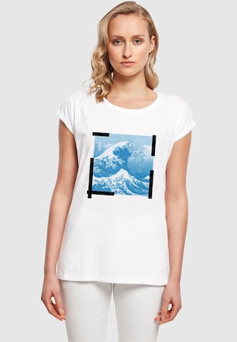 Merchcode T-Shirt 'APOH - Hokusai Tape' in Weiß: predná strana