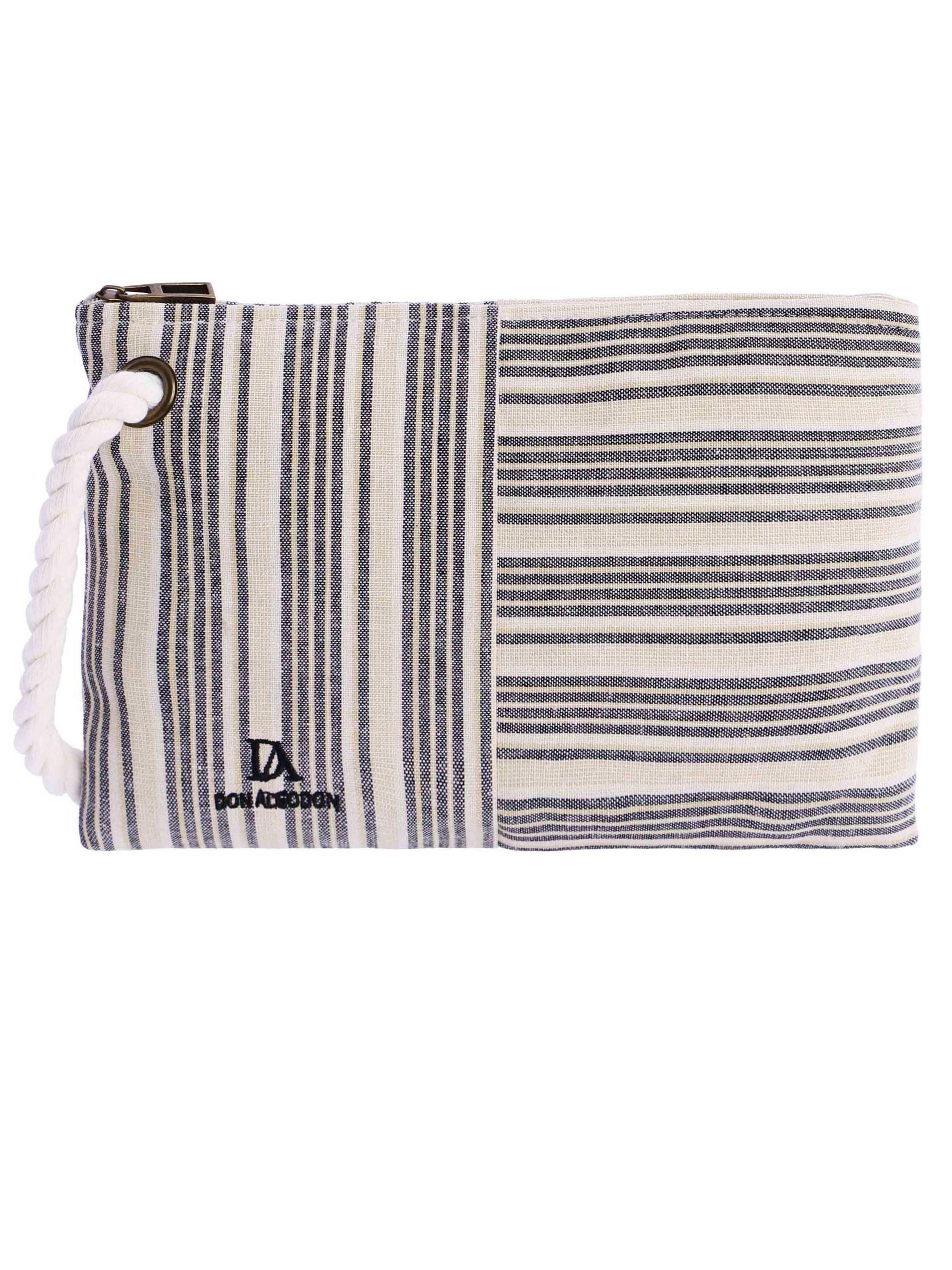 Don Algodon - Bolso de mano 'Ons de lona' en blanco: frente