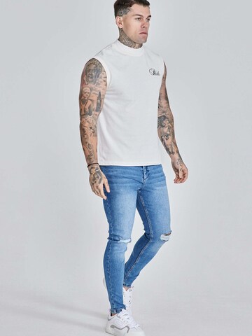 SikSilk Shirt 'Sleeveless' in Beige: voorkant