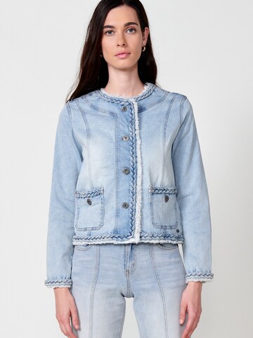 Veste mi-saison KOROSHI en bleu : devant