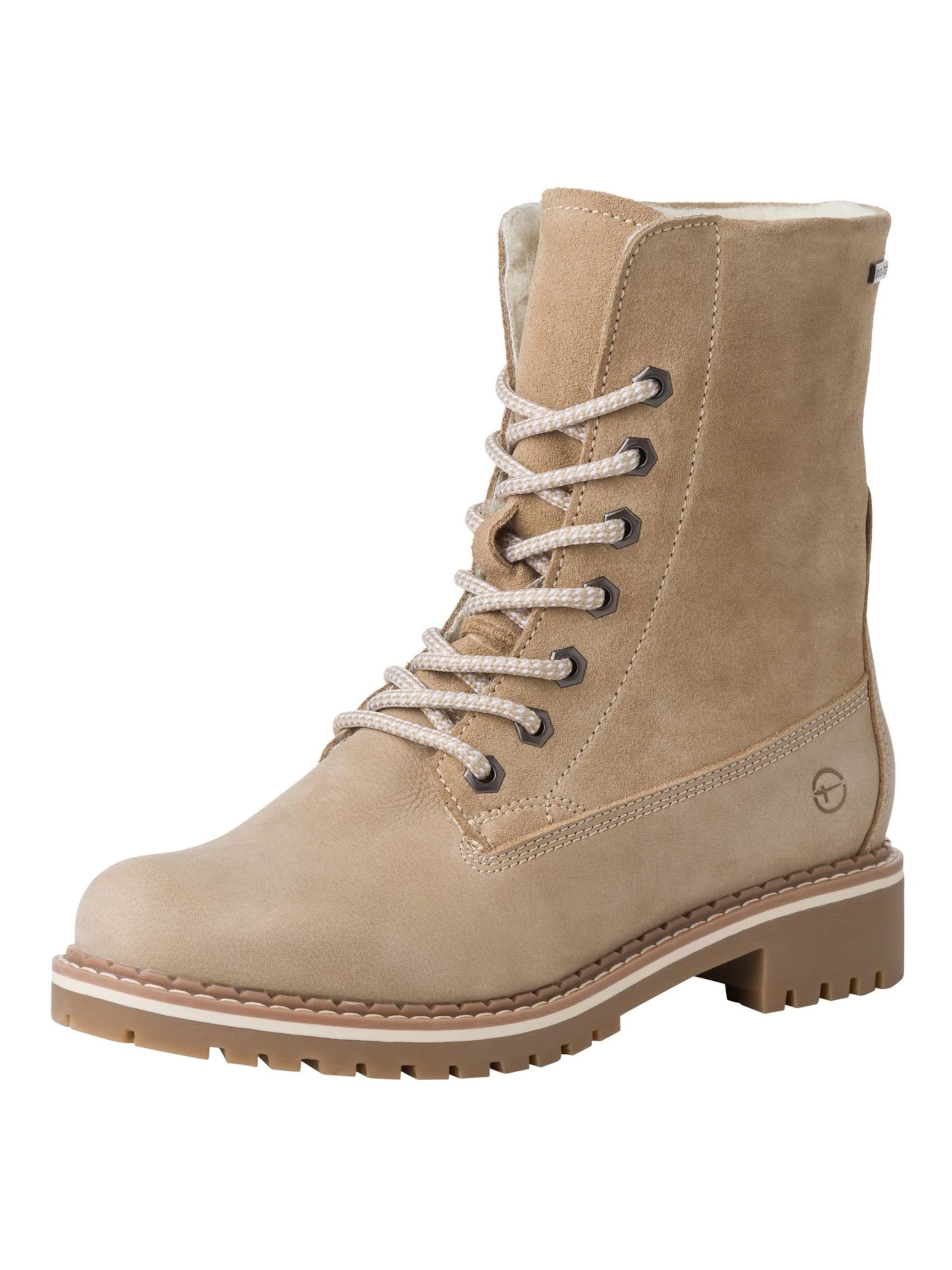 Bottines à lacets Tamaris en beige : devant