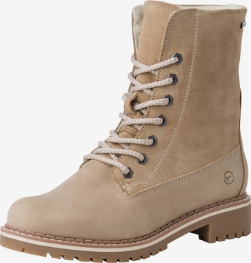 Tamaris Schnürstiefelette in Beige: Vorderseite