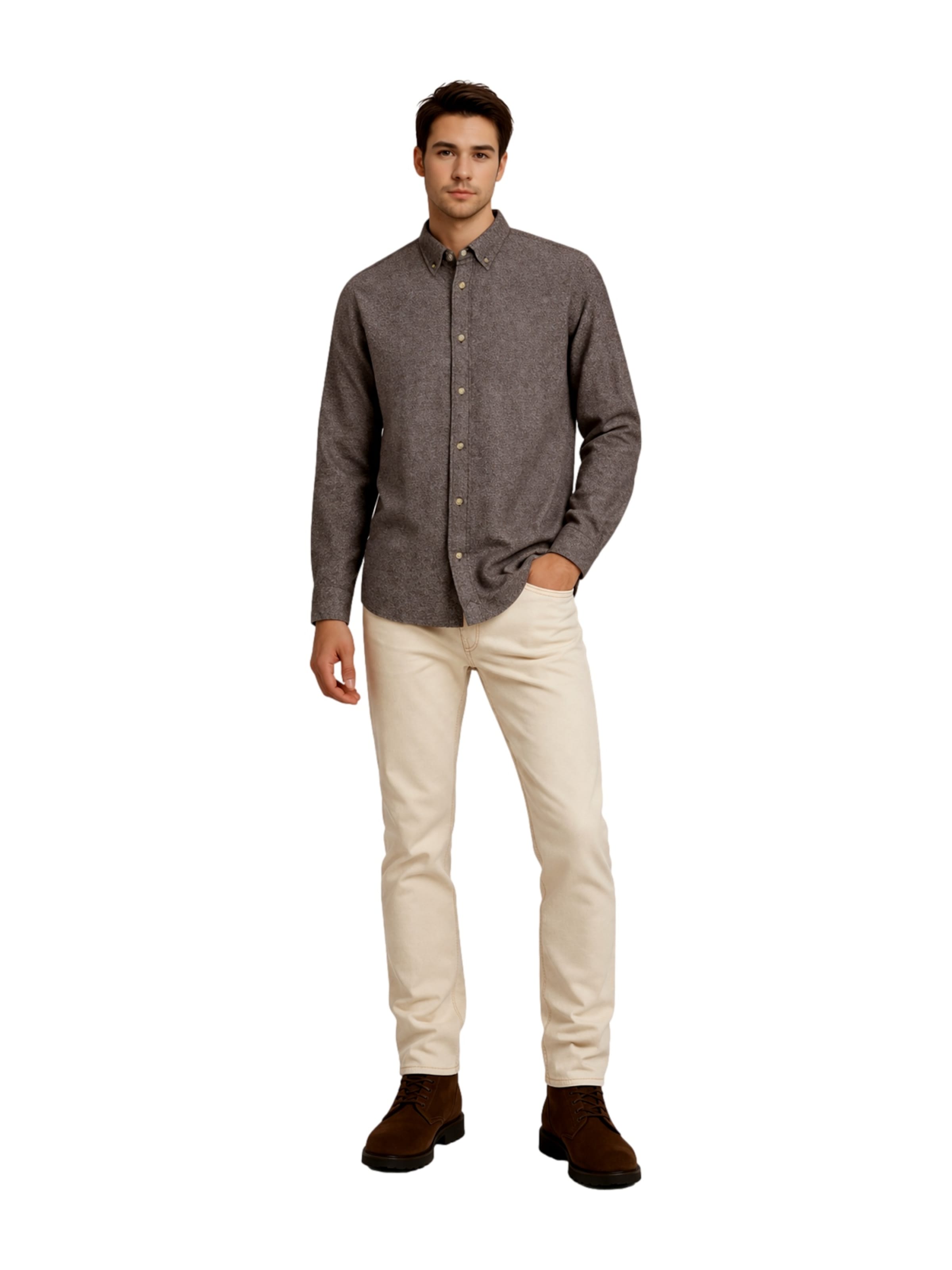 JACK & JONESRegular Fit Košulja 'JPRBLUHARVEY' - smeđa boja