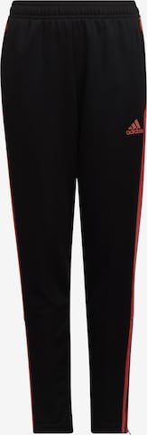 ADIDAS PERFORMANCE Tapered Urheiluhousut värissä musta: etupuoli