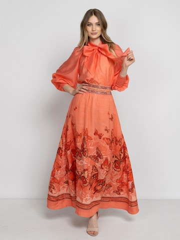 JIORO Bluse 'ESSENTIALS'‌ in Orange
