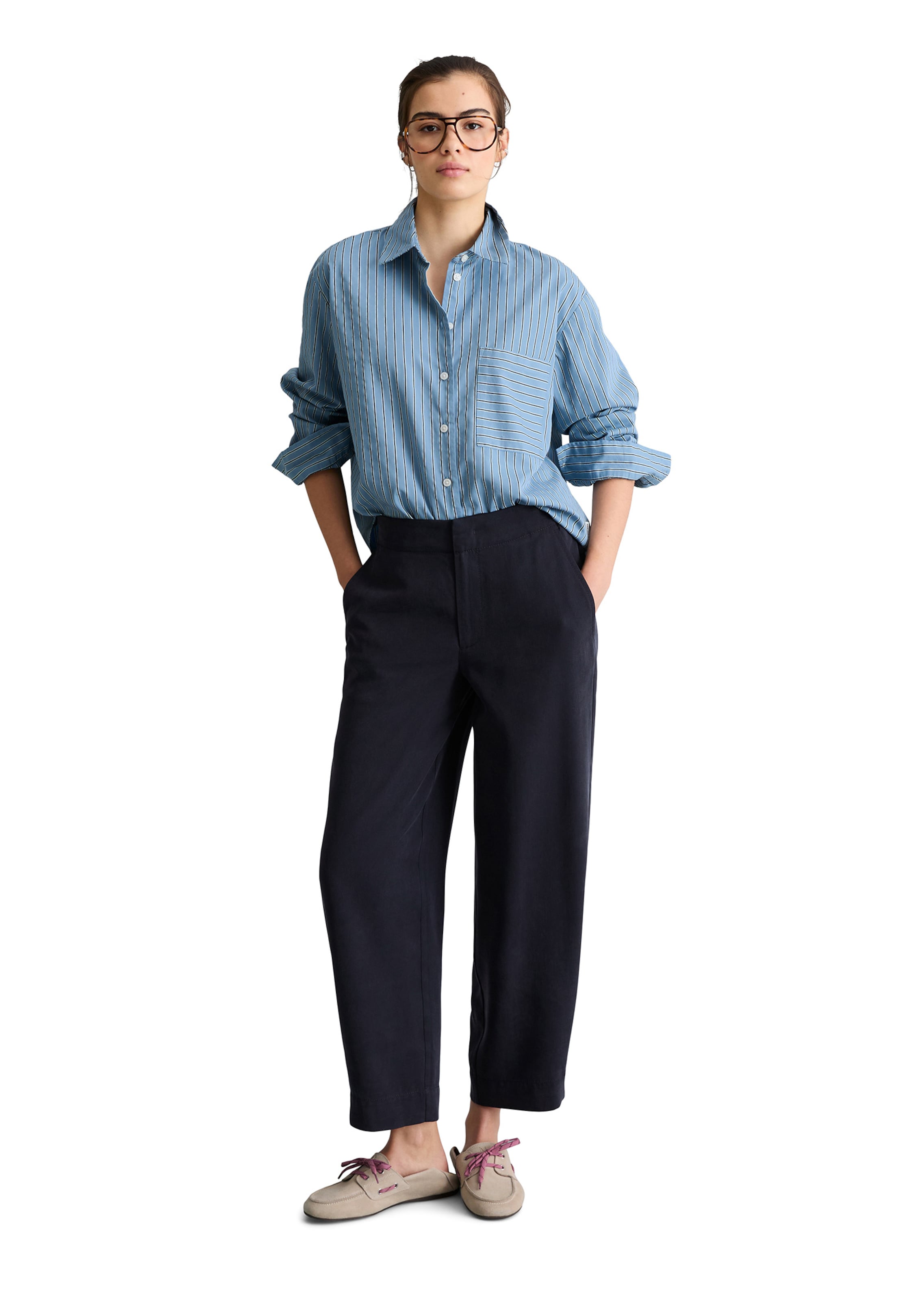 Marc O'Polo DENIM Barrel Trousers in Blue