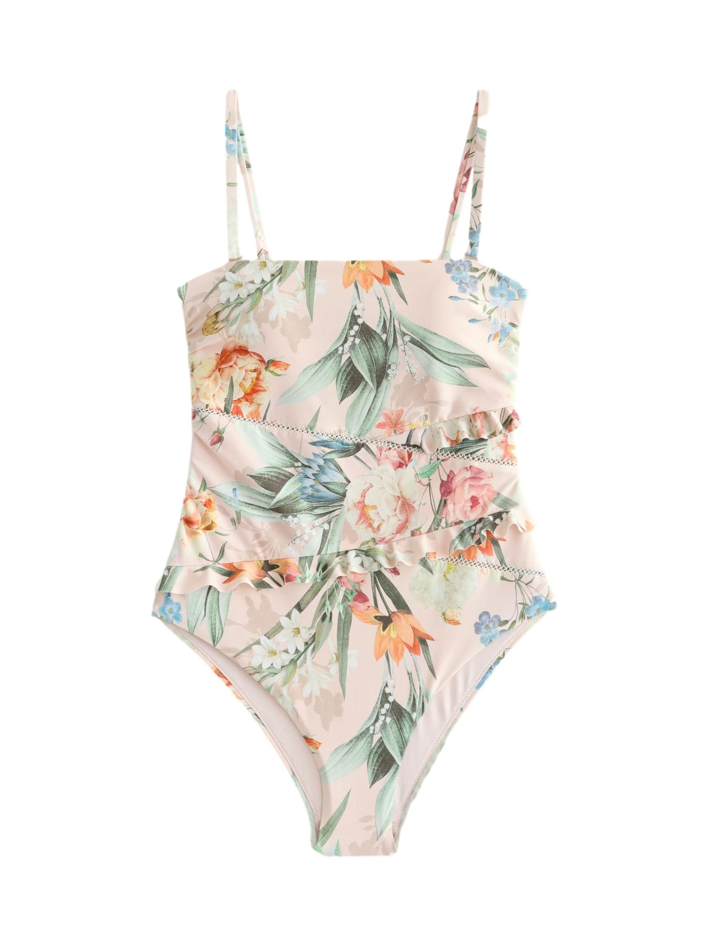 Next Bandeau Badeanzug in Pink: Vorderseite