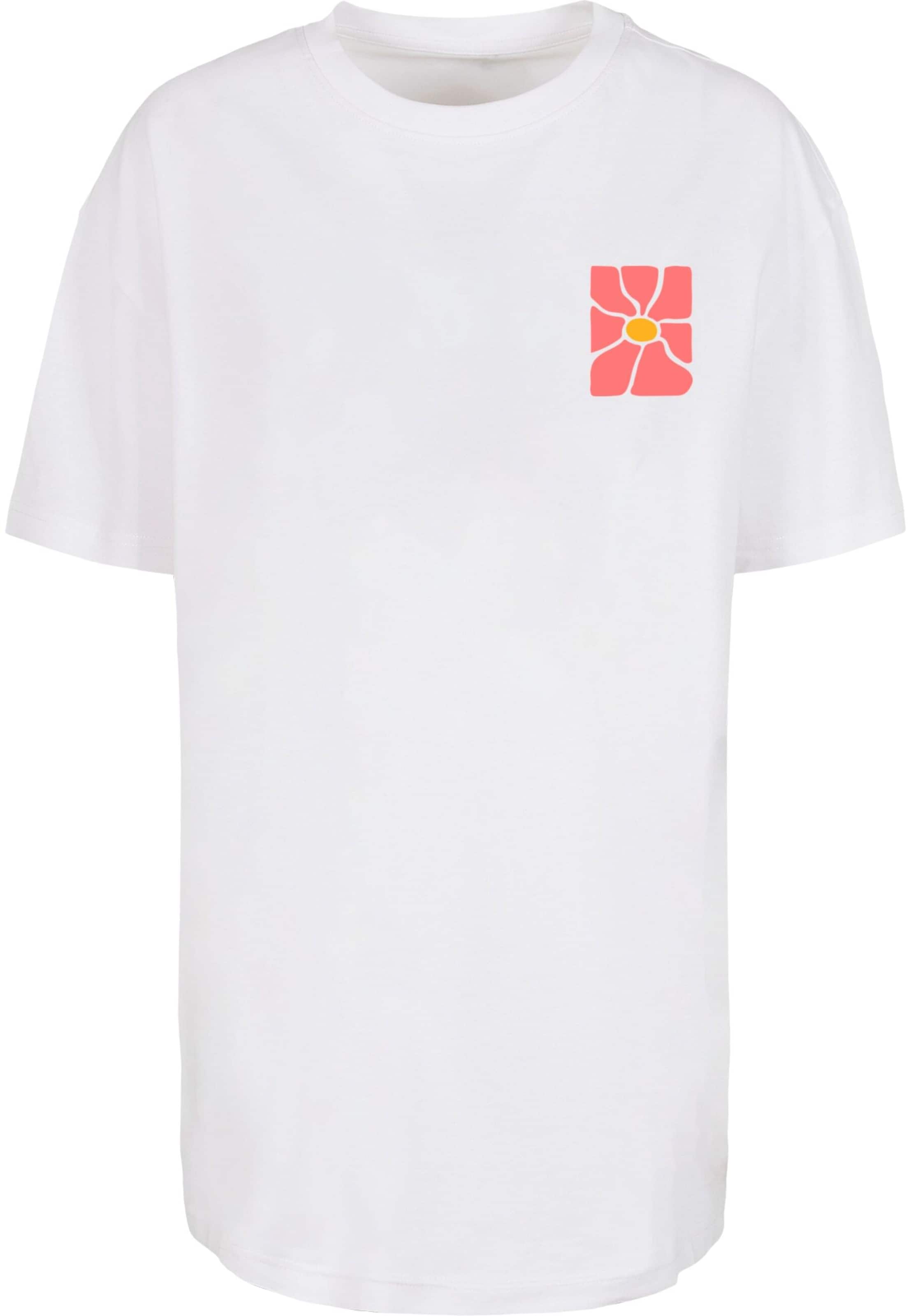 Merchcode Shirt 'Flower Art' in White: front